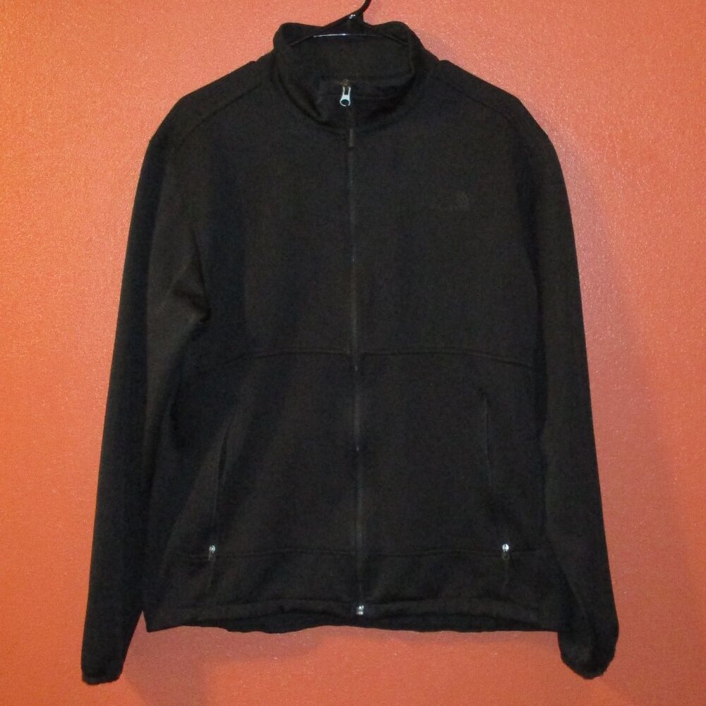 North Face Jacket Men Large Black Full Zip Pockets Travel Camping Outdoor Jacket